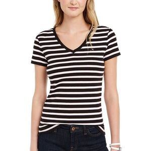 TOMMY HILFIGER | Striped V-Neck T-Shirt
